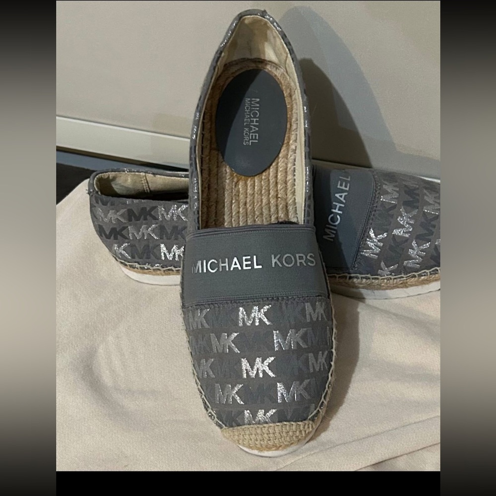 Michael Kors Silver and Gray Loafers for Women